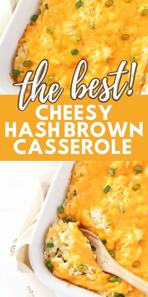 Cheesy Hashbrown Recipe, Cheesy Breakfast Potatoes, Diethood Recipes, Cheesy Hash Brown Casserole, Cheesy Hashbrown, Hashbrown Casserole Recipe, Cheesy Hashbrown Casserole, Cheesy Hashbrowns, Breakfast Sides