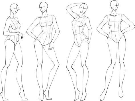 Fashion figure ten heads design template croquis wearing bodice Croquis Drawing, Fashion Sketch Template, Croquis Fashion, Fashion Figure Templates, Fashion Illustration Poses, Fashion Model Sketch, Body Template, Fashion College, Fashion Figure