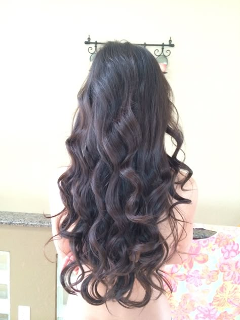 Ringlet Curls Wedding Hair, Drop Curls Hairstyles, Loose Curls Black Hair, Debs Hair, Hair Collage, Hoco 2023, Black Hair Curls, Filipino Hair, Asian Long Hair