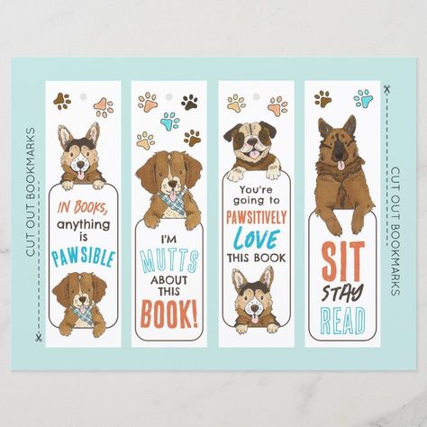 Cute Dog Pun Bookmarks  Zazzle Dog Puns, Cute Dog, Im In Love, Puns, Sign Poster, Wedding Stationery, Note Pad, Cute Dogs, Valentine Day Gifts