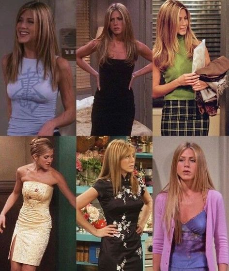 Rachel Green Season 6 Outfits, Friends Tv Show Fashion, Rachel Green Dress, Friends Rachel Outfits, Rachel Outfits, Estilo Rachel Green, Friends Fits, Green Inspo, Rachel Green Style