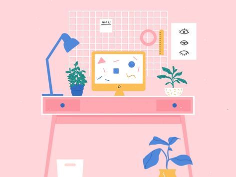 Shapes by Charly Clements | Dribbble | Dribbble Interiors Illustration, Midcentury Illustration, Plant Study, Graphisches Design, Interior Illustration, Personalised Christmas Cards, Flat Illustration, Mini Art, Illustrations Posters