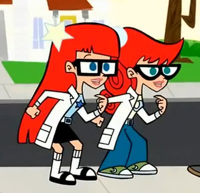 Mary and Susan Test Susan And Mary Test Costume, Jonny Test Sisters, Johnny Test Sisters Pfp, Johnny Test Sisters Costume, Jhonny Test Sister, Iconic Duos Tv Shows, Susan And Mary Test Fanart, Johnny Test Pfp, Cartoon Character Duos