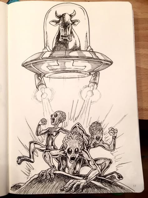 ArtStation - flying saucer, Andre Doil Flying Saucer Art, Flying Saucer Drawing, Cool Alien Drawings, Alien Ship Drawing, Alien Art Drawing, Flying Saucer Tattoo, Aliens Drawing, Odd Drawings, Tattoo Designs Drawings Sketches