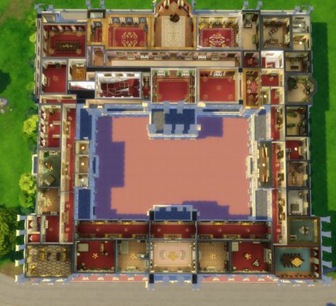 Royal Palace Floor Plans, Buckingham Palace Minecraft, Minecraft Palace Interior, Minecraft Palace Blueprints, Sims 4 Palace, Palace Layout, Buckingham Palace Floor Plan, Palace Floor Plan, Aesthetic House Exterior