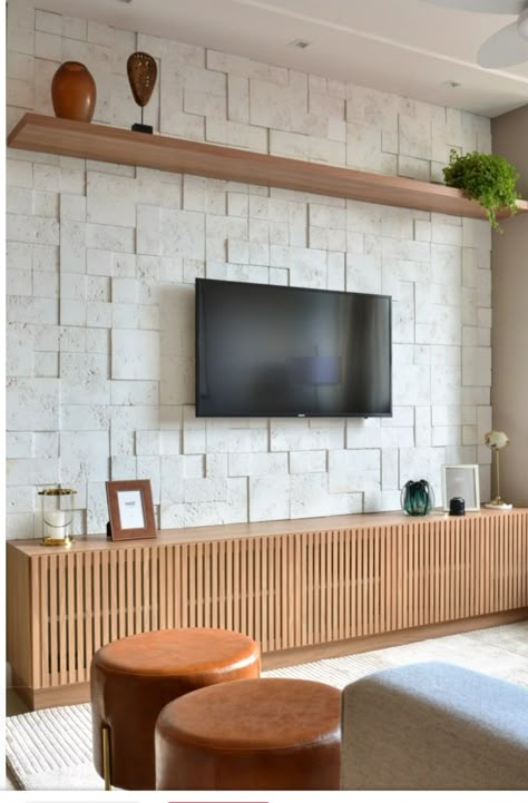 Living Room Wall Units, Tv Unit Furniture, Living Room Tv Unit Designs, Living Room Design Decor, Tv Decor, Home Design Living Room, Living Room Tv Wall, Decor Home Living Room, House Interior Decor