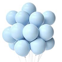 White Balloons Party, Light Blue Balloons, Balloons For Baby Shower, Baby Balloons, Pastel Blue Color, Balloon Lights, Gender Reveal Balloons, Baby Balloon, Pastel Balloons