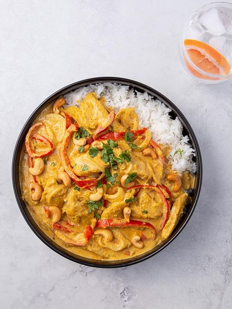 Coconut Cashew Curry, That’s Why | Vegan Recipes | Daring Foods Cashew Curry Chicken, Daring Chicken, Chicken Potato Salad, Cashew Curry, Coconut Milk Chicken, Food Inc, Why Vegan, Coconut Curry Chicken, Cashew Chicken