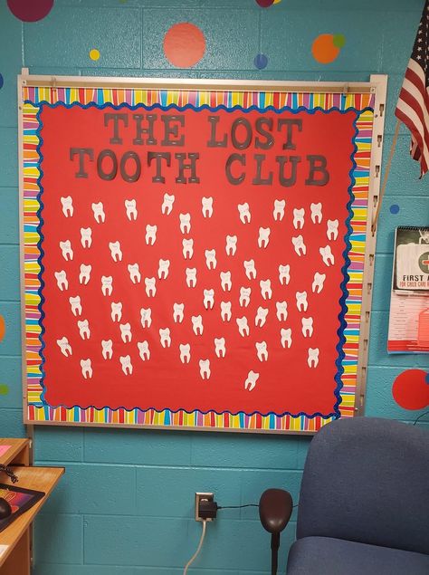 School Nurse Decorating Ideas, Nurses Office Aesthetic, School Nurse Office Themes, Health Room Decor School, Lost Tooth Bulletin Board Ideas, School Clinic Ideas Nurse Office Decor, School Clinic Room Design, School Clinic Bulletin Board Ideas, School Nurse Organization