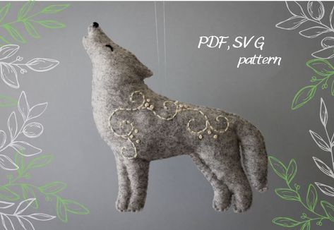 Wolf Sewing Pattern, Seven Grandfather Teachings, Grandfather Teachings, Diy Felt Christmas Ornaments, Felt Fish, Felt Ornaments Patterns, Felt Animal Patterns, Felt Crafts Patterns, Felt Christmas Decorations