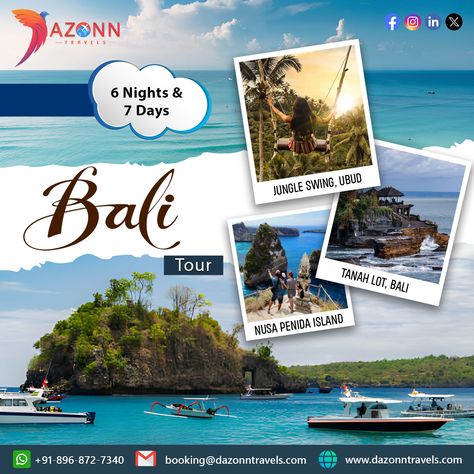 🌺 Dive into the beauty of Bali with our 6 Nights and 7 Days package! From serene beaches to lush jungles, experience the best of Bali's paradise. 🏝️🌄 Bali Tour Packages, Tourism Design, Best Of Bali, Bali Tour, Ubud Hotels, Bali Itinerary, Bali Beaches, Gili Island, Vacation Days