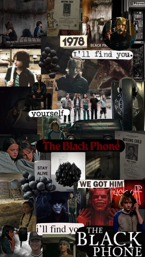 The Black Phone Background, Black Phone Wallpaper Aesthetic, Reagan Core, The Black Phone Wallpaper, The Black Phone Movie, Black Phone Movie, Hearts Astethic, Halloween Things To Do, Michael Banks