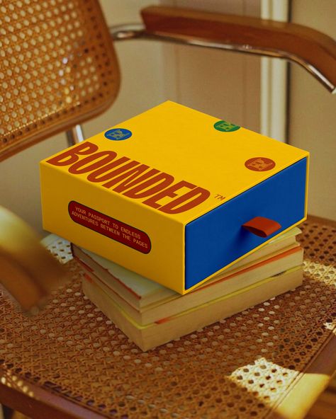 more of bounded📚 the packaging design choice was quite spontaneous and I really love how it turned out! for a brand that aims to encourage gen-z and gen-alpha to read more, i thought the branding HAS to be fun and inviting💛 brief by @thebriefassociation & @themondayagency #tbabounded #tdkpeepshow