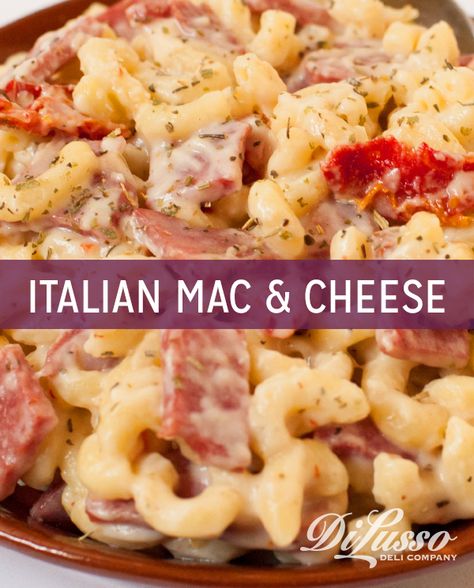 Italian Dry Salami Recipes, Salami Dinner Recipes, Dry Salami Recipes, Mac And Cheese With Tomatoes, Salami Pasta Recipes, Italian Mac And Cheese, Unique Mac And Cheese Recipe, Hard Salami Recipes, Salami Pasta