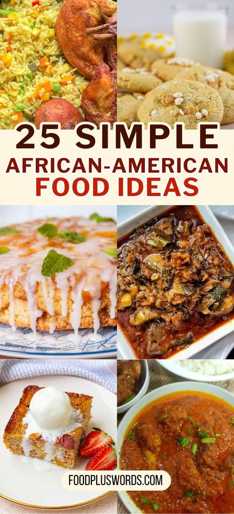 This collection of African American soul food recipes celebrates cultural inspiration with a mix of traditional and modern ideas. From wholesome meals to indulgent comfort food, every dish reflects the heritage and heart behind the cuisine. African Dishes Nigerian Food, African Dessert Recipes, Nigerian Breakfast, West African Recipes, American Food Recipes, Recipes African, African Food Recipes, Southern Traditions, African Dessert