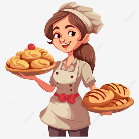 female baker clipart cute baker woman with trays of cinnamon rolls cartoon vector Baker Cartoon, Cartoon Clipart, Clipart Cartoon, Cute Clipart, Vector Cartoon, Book Illustrations, Cartoon Clip Art, Cinnamon Rolls, Cartoon Characters