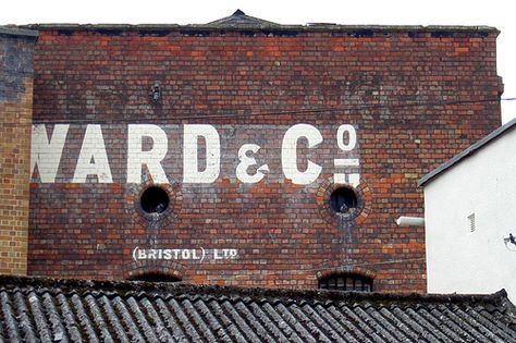 Brick Signage, Brewery Interior Design, Beer Bar Design, Brewery Interior, Distressed Brick, Brewery Signs, Brick Painting, Soda Shop, Ghost Signs