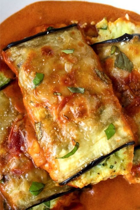 Eggplant Ricotta Recipes, Eggplant Rollatini Recipe Healthy, Eggplant And Spinach Recipes, Eggplant Involtini Recipes, Stuffed Veggies Recipes, Eggplant Tower Recipe, Eggplant Rotini Recipes, Eggplant Sausage Recipes, Egg Plant Rollatini