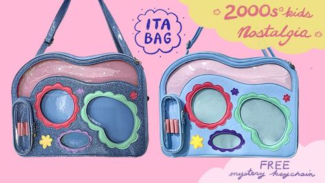 2000s Kids Nostalgia Ita Bag by Serendipity Is Reality — Kickstarter 2000s Kids Nostalgia, Ita Bag Ideas, Kids Nostalgia, Bag Design Ideas, Ita Bags, Pin Bag, Ita Bag, Bag Pins, Yokai Watch