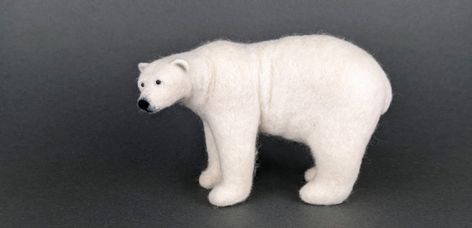 The Needle Felter - wooly wild souls Needle Felt Polar Bear, Felted Polar Bear, Felt Bears, Polar Bear Face, Felting Animals, Polar Bear Craft, Bear Felt, Felt Animal Patterns, Felted Art