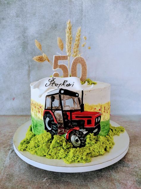 Farmer Cake For Men, Farmer Birthday Cake, 40th Birthday Cakes For Men, Sewing Cake, Decor Tort, Farm Birthday Cakes, Farm Animal Cakes, Tractor Cake, 40th Birthday Cakes