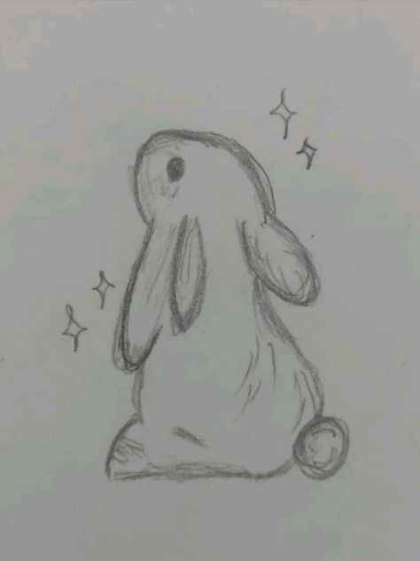 Cute Mini Drawing Ideas, Drawing Ideas Bunny, Cute Simple Drawings Easy, Simple Bunny Drawing, Drawing Ideas Easy Christmas, Cute Drawing Ideas Easy Doodles, Drawing Ideas Easy Cute, Animal Sketches Easy, Aesthetic Sketches