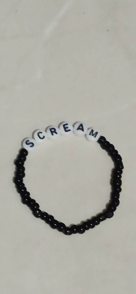 Scream Bracelet, Beaded Stuff, Friendship Bracelets With Beads, Bracelets Patterns, Mystery Boxes, Kandi Bracelets, Thought Quotes, Diy Bracelets Patterns, Deep Thought