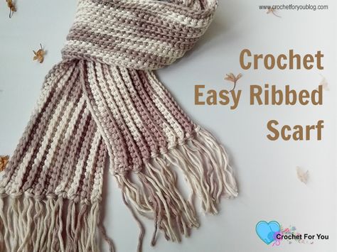 Beginning Crochet Scarf, Half Double Crochet Scarf Pattern Free, Double Crochet Scarf Pattern Free, Crochet Cable Scarf, Scarf Looks, Crochet Scarf For Beginners, Simple Scarf Crochet Pattern, Crochet Cowls, Super Scarf