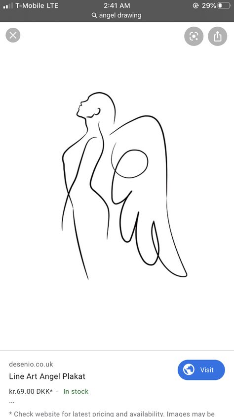 Angel One Line Drawing, Wings Line Tattoo, One Line Angel Tattoo, Abstract Angel Tattoo, Angel Easy Drawing, Easy Angel Drawings, Angel Wings Drawing Easy, Angel Line Art Tattoo, Line Drawing Tattoo Ideas