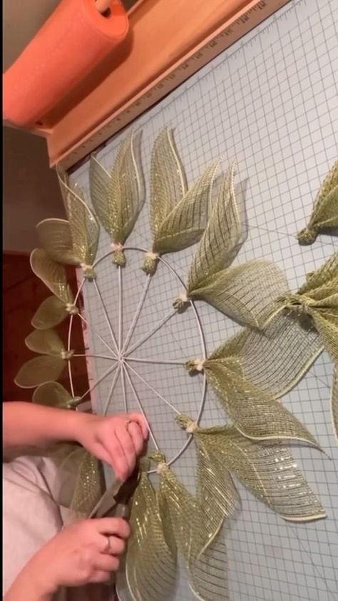 25K views · 436 reactions | How to Make Petals for a Wreath on a Dollar Tree Bicycle Wheel Frame | In this video, I demonstrate how to make beautiful petals using deco mesh for the purpose of creating a flower wreath on a Dollar Tree bicycle wheel... | By Tina's Country Door | Facebook Wire Wreath Forms Ideas, Deco Mesh Grave Saddle Diy, Diy Wagon Wheel Wreath, Dt Bicycle Wheel Wreath, Spoke Wreath Form, Cool Wreath Ideas, Wire Wheel Wreath Ideas, How To Make A Wire Wreath, Dollar Tree Bike Wheel Wreath