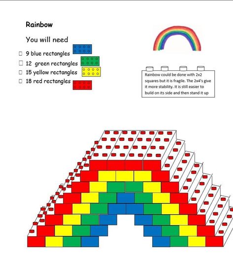 Rainbow Lego Ideas, Rainbow Challenge Year 1, Sims 4 Rainbowsin Challenge, Spring Lego Challenge, Rainbow Reading Challenge, Lego Rainbow, Afterschool Program, Rainbow Promise, Lego Challenge