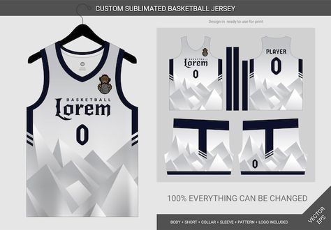 Mountain white and navy basketball jerse... | Premium Vector #Freepik #vector #printing-design #abstract-print #art #sublimation White Jersey Basketball Design, Sublimation Designs Jersey Basketball, Sublimation Basketball Uniforms Design, Black And White Basketball Jersey, White Jersey Design, Basketball Jersey Design Ideas Sublimation, Basketball Jersey Template, Jersey Pattern Design, Jersey Design Basketball