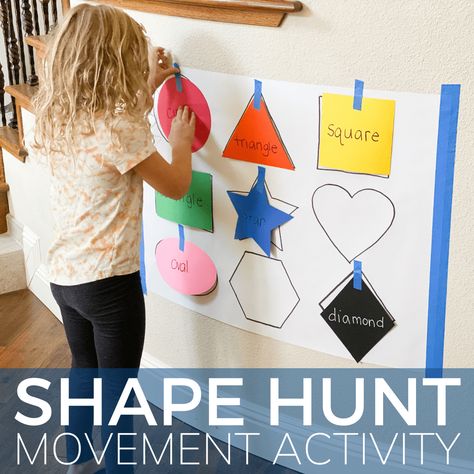 Shape Buddies, Matching Activity For Preschoolers, Shape Hunt, Shape Sorting Activities, Shape Matching Game, Shapes For Toddlers, Shapes Lessons, Shape Activities Preschool, Activity For Preschoolers