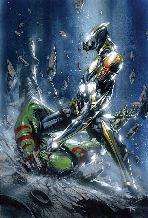 Drax the Destroyer vs Nova(Richard Rider) Richard Rider, Marvel Nova, Drax The Destroyer, Marvel Comics Covers, Comics Anime, Univers Marvel, Arte Dc Comics, Bd Comics, Marvel Vs Dc