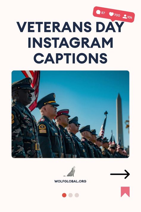 Uniformed military veterans lined up with American flags, Washington Monument in background.
Graphic with appreciation messages for veterans and a button to get more.
Woman with laptop, surrounded by social media icons, advertising Instagram engagement pod. Veterans Day Post For Facebook, Veterans Day Post, Day Captions, Veterans Day Quotes, Heartfelt Thanks, Armistice Day, Veteran's Day, Sea To Shining Sea, Star Spangled Banner