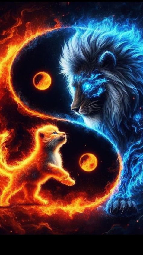 Ying Yang Wallpaper, Ying Et Yang, Yin Yang Images, Ying Yang Art, Yin Yang Art, Lion Artwork, Yin Yang Tattoos, Anime Photo Profile Dark, Whatsapp Wallpaper Cute