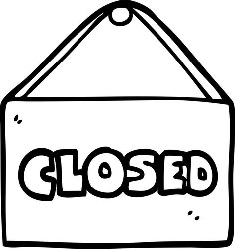 line drawing cartoon closed sign Closed Sign, Closed Signs, Drawing Cartoon, Cartoon Drawings, Line Drawing, Coloring Pages, Vector Free, Signs, Drawings