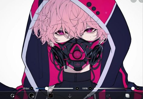 Anime Gas Mask, Boys Long Hairstyles, Gas Mask, 영감을 주는 캐릭터, Cute Anime Guys, Character Costumes, Anime Boy, Anime Guys, Umbrella