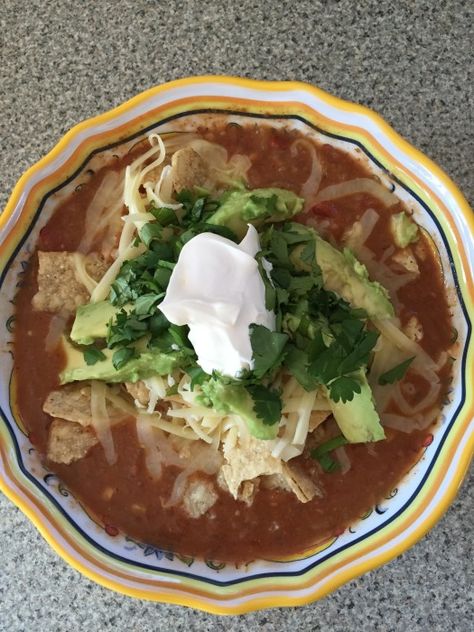 Tarascan Bean Soup Tarascan Bean Soup, Tarascan Soup, Mexican Bean Soup, Lunch Photos, Ancho Chili Powder, The Aztecs, Ancho Chili, Bean Stew, Tortilla Soup