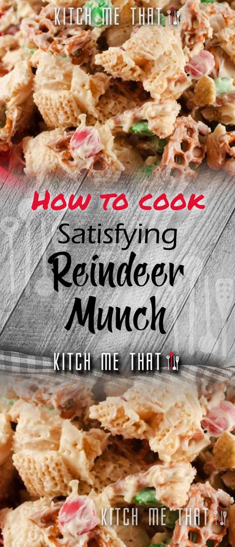 Reindeer, Munch Mischief Munch Recipe, Reindeer Munch, Cereal Squares, Rice Chex, Must Have Kitchen Gadgets, Crispy Rice, Cookies For Santa, Rice Cereal, Magic Recipe