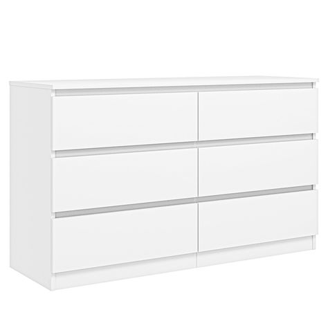 PRICES MAY VARY. 【Minimalist & Modern】This white dresser completely interprets the minimalist style with its modern appearance and compact construction. Meanwhile, featuring a classic solid color scheme, the dresser is definitely a versatile and timeless choice for home lovers to decorate their homes. 【Ample Storage Space】Dresser overall dimension: 47.24”(W) x 15.75”(D) x 27.95”(H). Each deep drawer of this dresser has ample private storage space (22"L x 13.78"W x 5.12"H) with a load capacity of Minimal Bedroom Organization, Storage Options For Small Bedroom, Cute White Furniture, Dresser For Bedroom Ideas, Cheap Amazon Finds Under $5 Room Decor, Teen Bedroom Dresser, White Room White Furniture, For My Room, White Modern Dresser