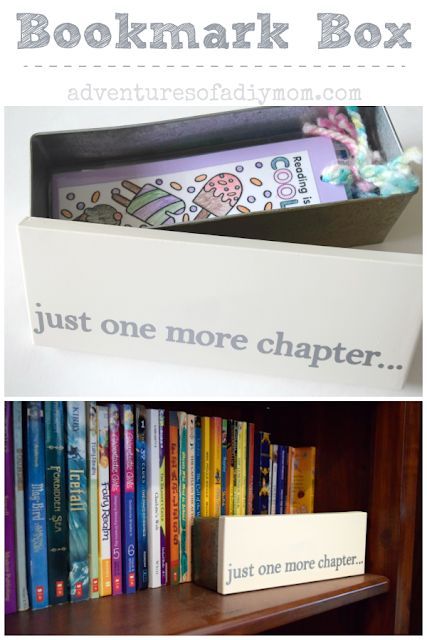 Corral your bookmarks with a bookmark box. This tin box got a facelift and now looks so cute on the bookshelf. #bookmarks #organization #adventuresofadiymom How To Store Bookmarks, Bookmark Holder Ideas, Bookmark Collection Display, Bookmark Storage Ideas, Bookmark Holder Diy, Bookmark Storage, Bookish Lifestyle, Diy Tiny Books, Lovers Bedroom