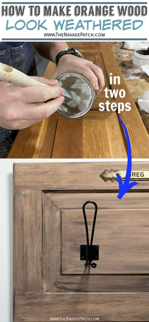 Liming Wax On Oak Cabinets Diy, Cabinet Door Upcycle, Refreshing Kitchen Cabinets, How To Remove Polyurethane From Wood, Diy Farmhouse Wood Projects, Update Wood Kitchen Cabinets, Lime Wax On Honey Oak Cabinets, Staining Orange Wood, Dark Wax On Raw Wood