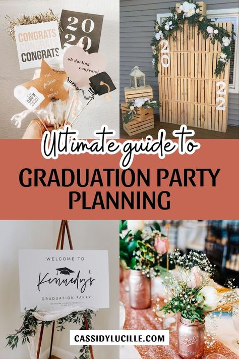 Unlock the ultimate guide to graduation party planning, including a graduation party checklist, ideas, and more. Find grad party ideas and activities to make your celebration memorable. Graduation Aesthetics, Graduation Food Ideas, Teacher Graduation Party, Graduation Party Checklist, Outdoor Graduation Party Ideas, Party Ideas College, Party Ideas On A Budget, Outdoor Graduation Party, Boys Graduation Party