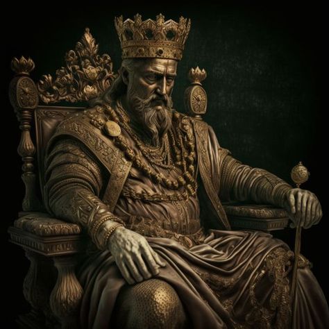 King On His Throne, King Of Thrones, King On Throne, Hd Dark Wallpapers, Black Art Painting, King Art, Powerful Images, Kings Crown, Film Inspiration