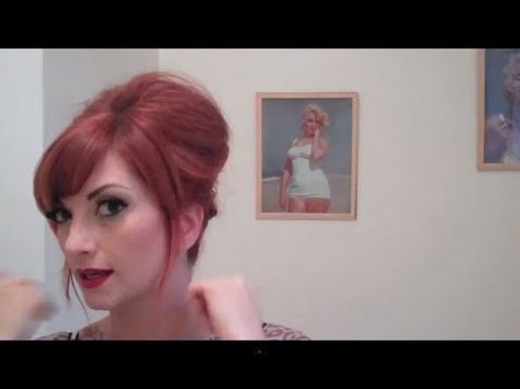 This is the style I had in my last tattoo video. I hope you like it! More 1960's beehive styles are in the works... don't forget to subscribe for more!    Music by Westbound Train    XOXO  Cherry Dollface  to buy prints: cherrydollface.com  facebook.com/thecherrydollface  instagram: thecherrydollface Bouffant Hair Tutorial, Beehive Hair Tutorial, Vintage Hairstyles Tutorial, Beehive Hair, Bouffant Hair, Pin Up Hair, Vintage Everyday, Hair Affair, Retro Hairstyles