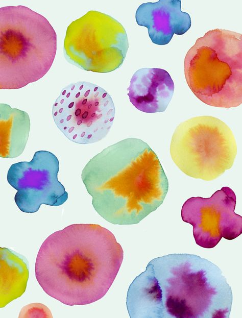 Patterns by DENIZ AYAZ, via Behance Aura Watercolor Painting, Artwork Portfolio, 심플한 그림, Professional Profile, Ink Watercolor, Watercolor Ideas, 수채화 그림, Artist Profile, June 1