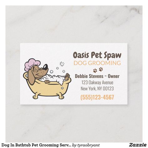 Dog In Bathtub Pet Grooming Service Business Card  #groom #pets #grooming #petservice #dog Dog In Bathtub, Service Business Card, Pets Grooming, Grooming Business, Dog Business, Postcard Invitation, Service Business, Service Animal, Homemade Body Scrub