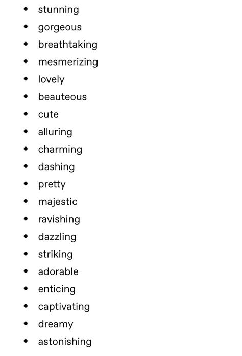 Pretty Phrases In English, Adjectives To Describe Boyfriend, Adjectives Aesthetic, Smile Description Writing, Words To Describe Boyfriend, Aesthetic Adjectives, Pretty Adjectives, Pretty Words To Describe Someone, Beautiful Adjectives