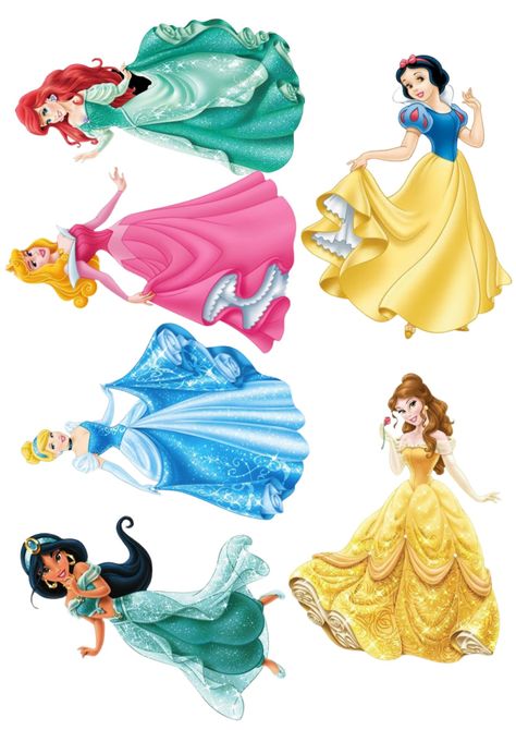 Disney Princess Pictures Printables, Printable Princess, Princess Images, Princesses Disney, Princess Topper, Princess Cake Topper Printable, Printable Disney Princess, Cake Topper Printable, Princess Png